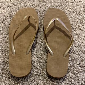 Gold Women's Flip Flops